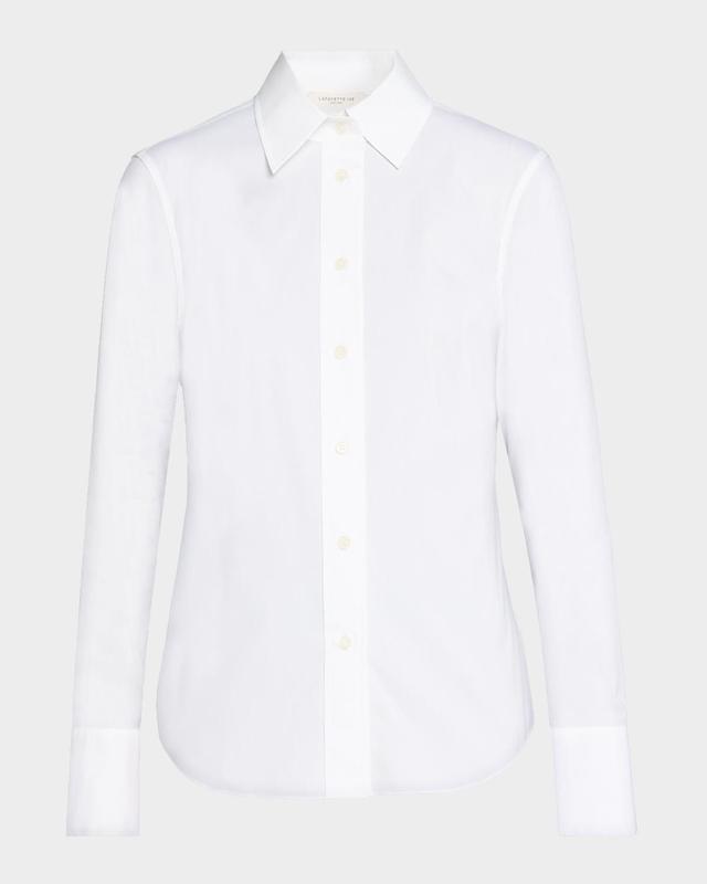 Lafayette 148 New York Slim-Fit Stretch Cotton Shirt