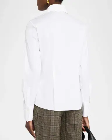 Lafayette 148 New York Slim-Fit Stretch Cotton Shirt | Thumbnail 3 Lafayette 148 New York Slim-Fit Stretch Cotton Shirt | Thumbnail 3