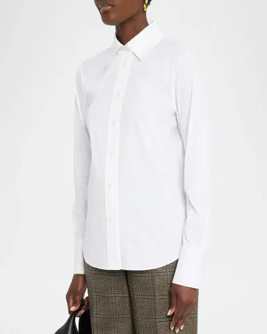 Lafayette 148 New York Slim-Fit Stretch Cotton Shirt | Thumbnail 4 Lafayette 148 New York Slim-Fit Stretch Cotton Shirt | Thumbnail 4