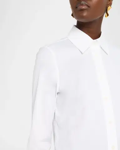 Lafayette 148 New York Slim-Fit Stretch Cotton Shirt | Thumbnail 5 Lafayette 148 New York Slim-Fit Stretch Cotton Shirt | Thumbnail 5