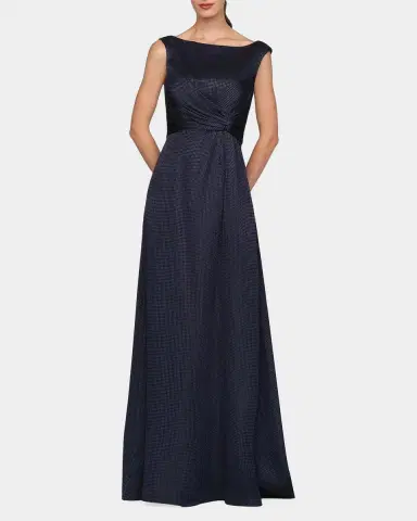 Kay Unger New York Leah Charmuse A-Line Gown | Thumbnail 2 Kay Unger New York Leah Charmuse A-Line Gown | Thumbnail 2