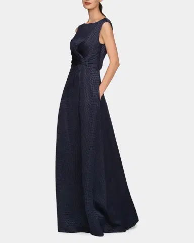 Kay Unger New York Leah Charmuse A-Line Gown | Thumbnail 6 Kay Unger New York Leah Charmuse A-Line Gown | Thumbnail 6