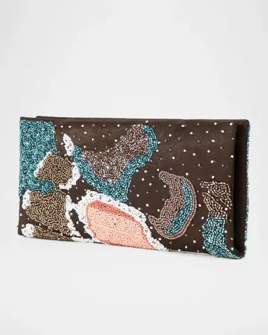 Staud Muse Beaded Satin Clutch Bag | Thumbnail 3 Staud Muse Beaded Satin Clutch Bag | Thumbnail 3