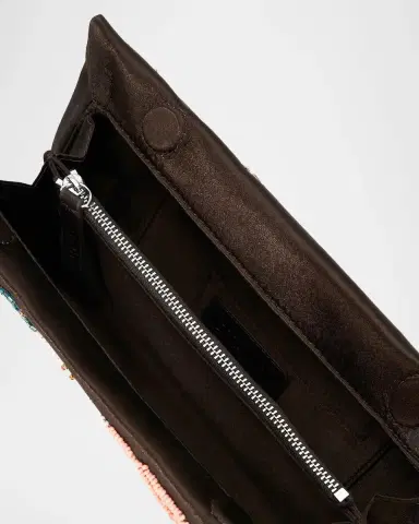 Staud Muse Beaded Satin Clutch Bag | Thumbnail 4 Staud Muse Beaded Satin Clutch Bag | Thumbnail 4