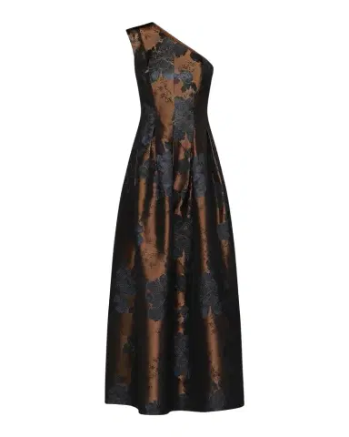Kay Unger New York Brynlee Floral Jacquard One-Shoulder Gown | Thumbnail 1