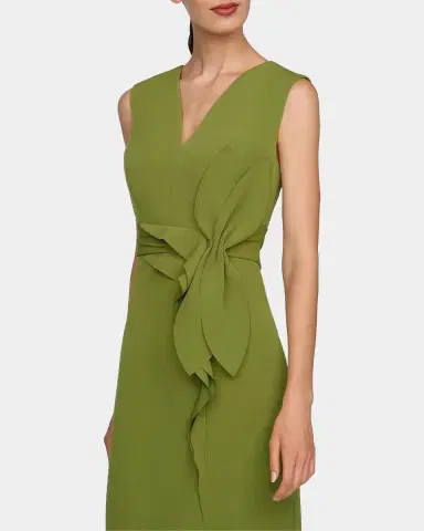 Kay Unger New York Maya Ruffle Midi Dress | Thumbnail 5 Kay Unger New York Maya Ruffle Midi Dress | Thumbnail 5