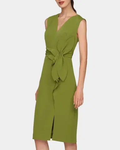 Kay Unger New York Maya Ruffle Midi Dress | Thumbnail 6 Kay Unger New York Maya Ruffle Midi Dress | Thumbnail 6
