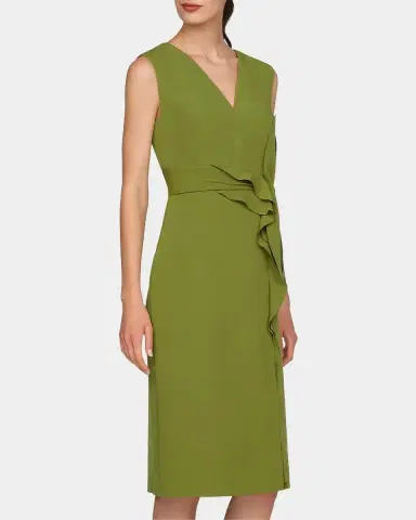 Kay Unger New York Maya Ruffle Midi Dress | Thumbnail 7 Kay Unger New York Maya Ruffle Midi Dress | Thumbnail 7