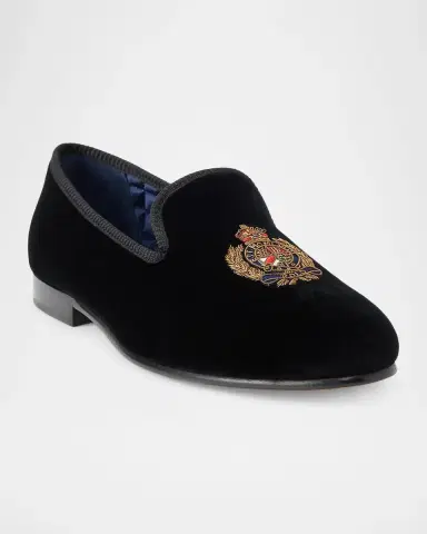Polo Ralph Lauren Men's Paxton Logo-Patch Canvas Slippers | Thumbnail 4