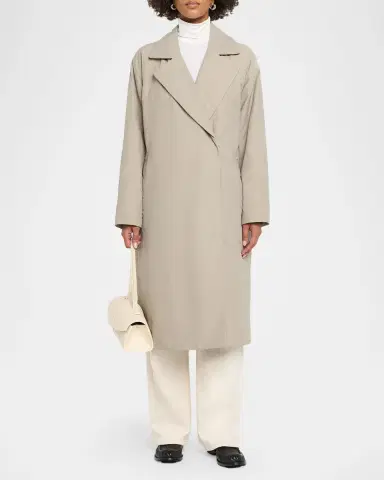 Eileen Fisher Lightweight Padded Trench Coat | Thumbnail 2 Eileen Fisher Lightweight Padded Trench Coat | Thumbnail 2