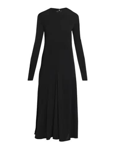 The Row Dina Long-Sleeve Jersey Godet Midi Dress | Thumbnail 1