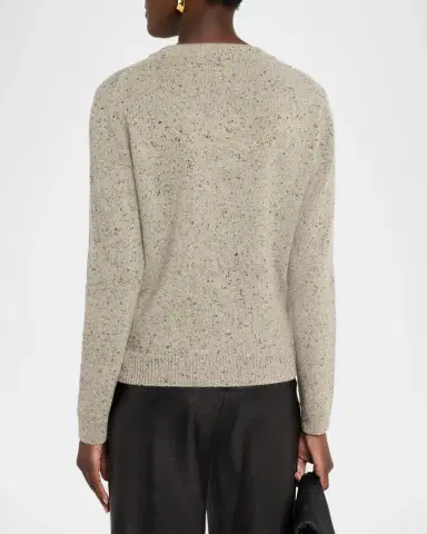 Lafayette 148 New York Donegal-Knit Crewneck Cashmere Sweater | Thumbnail 3