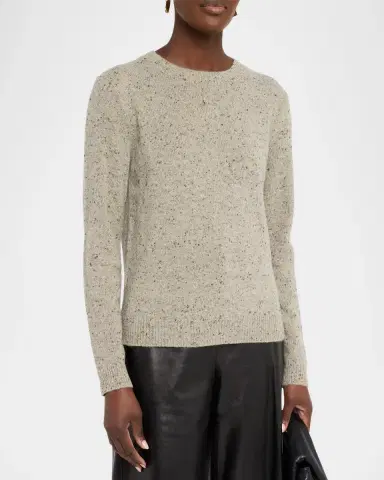 Lafayette 148 New York Donegal-Knit Crewneck Cashmere Sweater | Thumbnail 4