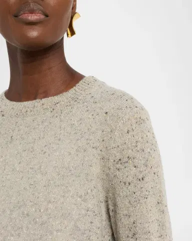 Lafayette 148 New York Donegal-Knit Crewneck Cashmere Sweater | Thumbnail 5