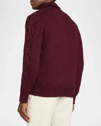 Brunello Cucinelli Men's Cashmere Cardigan | Thumbnail 3