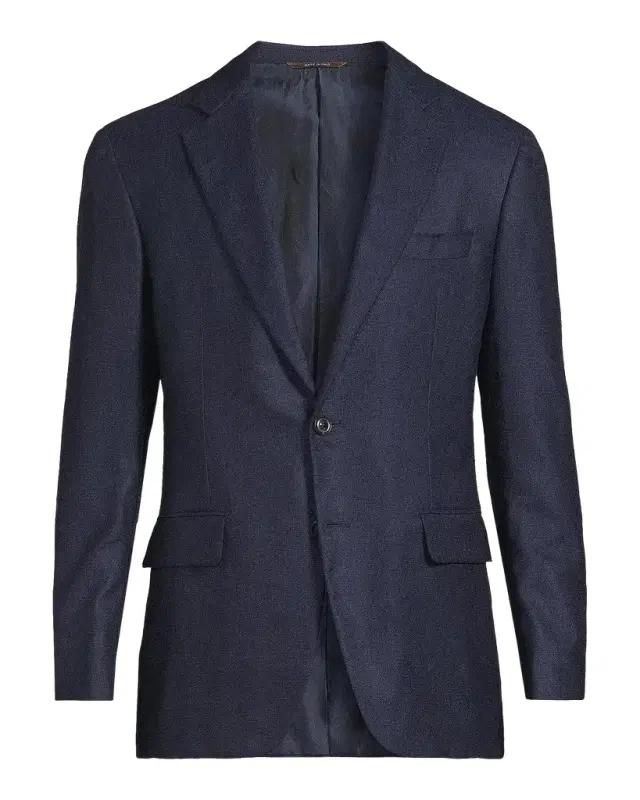 Canali Solid Silk-Cashmere Sport Coat
