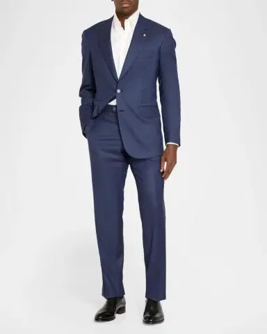 Stefano Ricci Men's Classic Solid Wool Suit | Thumbnail 2 Stefano Ricci Men's Classic Solid Wool Suit | Thumbnail 2