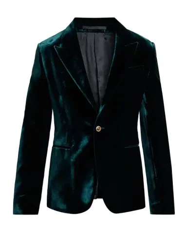 Versace Men's Peak Lapel Velvet Evening Jacket | Thumbnail 1 Versace Men's Peak Lapel Velvet Evening Jacket | Thumbnail 1