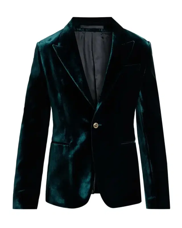 Men's Peak Lapel Velvet Evening Jacket