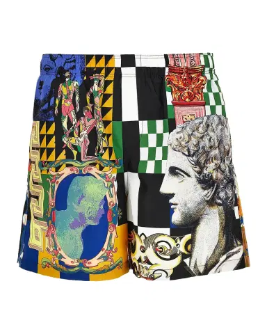 Versace Men's Medusa Collage Swim Trunks | Thumbnail 2 Versace Men's Medusa Collage Swim Trunks | Thumbnail 2