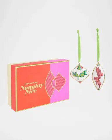 Jonathan Adler Naughty & Nice 2-Piece Ornament Set | Thumbnail 2 Jonathan Adler Naughty & Nice 2-Piece Ornament Set | Thumbnail 2