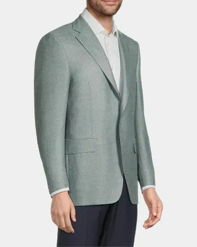 Canali Lux Solid Diagonal Weave Sportcoat | Thumbnail 6 Canali Lux Solid Diagonal Weave Sportcoat | Thumbnail 6