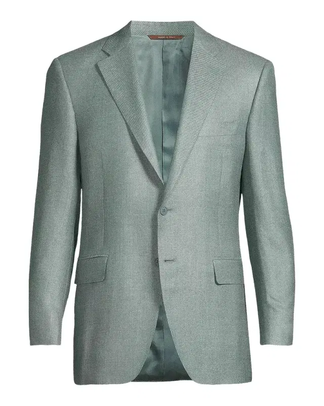 Canali Lux Solid Diagonal Weave Sportcoat