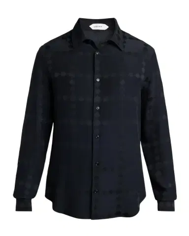 Versace Vintage Medusa Silk Crepe Jacquard Shirt | Thumbnail 1 Versace Vintage Medusa Silk Crepe Jacquard Shirt | Thumbnail 1