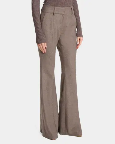 Gabriela Hearst Rhein Wool-Cashmere Flannel Flare Pants | Thumbnail 4 Gabriela Hearst Rhein Wool-Cashmere Flannel Flare Pants | Thumbnail 4