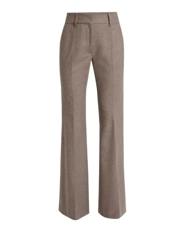 Gabriela Hearst Rhein Wool-Cashmere Flannel Flare Pants