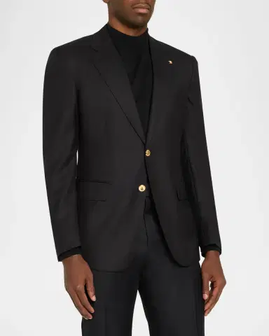 Stefano Ricci Men's Two-Button Wool Blazer | Thumbnail 4