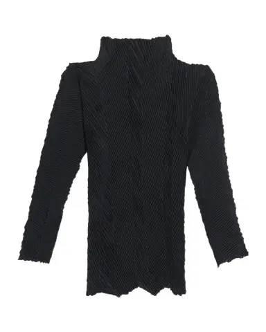 Issey Miyake Zigzag Pleats Chiffon Long-Sleeve Top | Thumbnail 1 Issey Miyake Zigzag Pleats Chiffon Long-Sleeve Top | Thumbnail 1