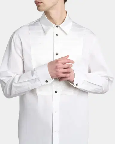 Versace Textured-Bib Cotton Shirt | Thumbnail 5 Versace Textured-Bib Cotton Shirt | Thumbnail 5