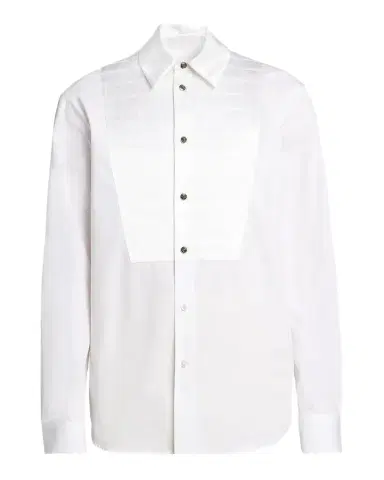 Versace Textured-Bib Cotton Shirt | Thumbnail 1 Versace Textured-Bib Cotton Shirt | Thumbnail 1