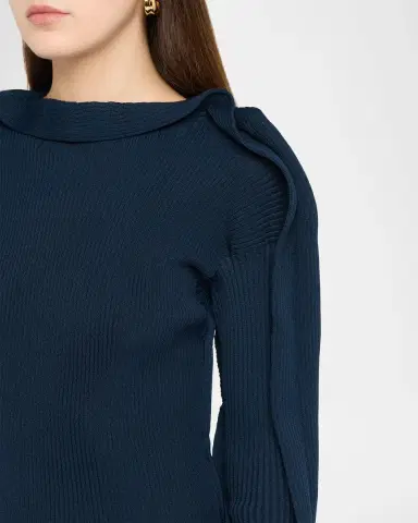 Issey Miyake Prance Ribbed Long-Sleeve Sweater | Thumbnail 5