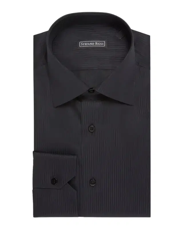 Stefano Ricci Men's Cotton Tonal Striped Dress Shirt