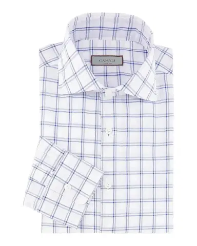 Canali Plaid Cotton Sport Shirt | Thumbnail 1 Canali Plaid Cotton Sport Shirt | Thumbnail 1