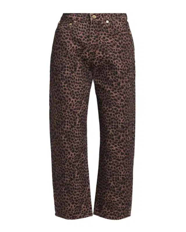 Generation Love Cobel Leopard Barrel-Leg Jeans