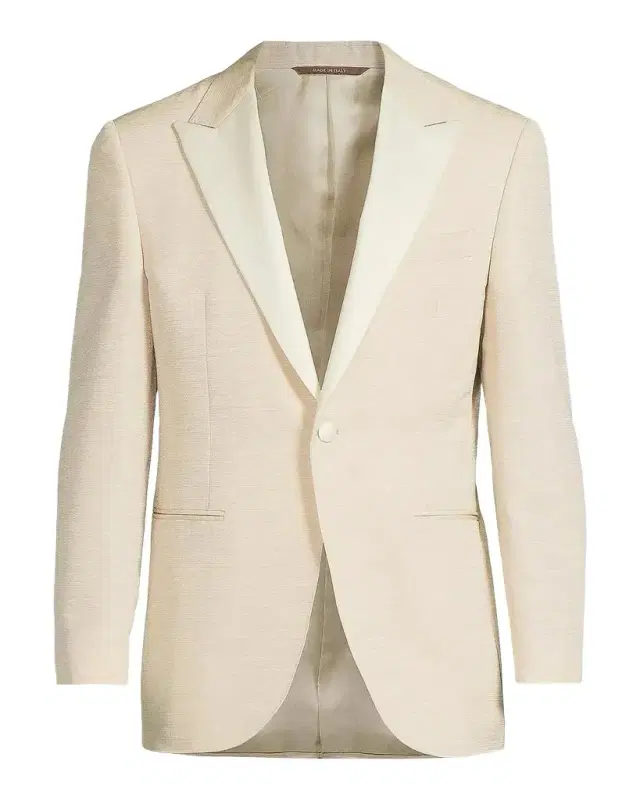 Canali Textured Wool-Silk Dinner Jacket