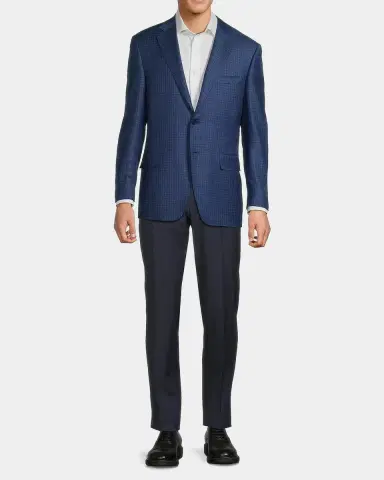 Canali Micro-Plaid Wool Business Sport Coat | Thumbnail 2 Canali Micro-Plaid Wool Business Sport Coat | Thumbnail 2