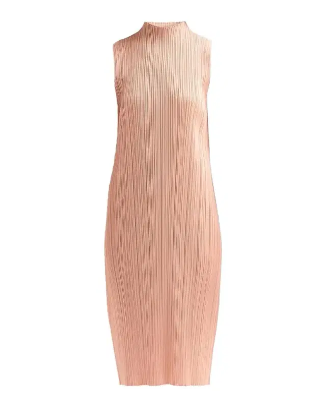 Issey Miyake Ribbed Midi Dress