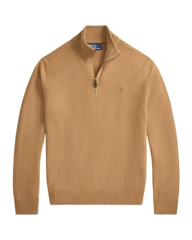 Polo Ralph Lauren Logo Wool Quarter-Zip Sweater
