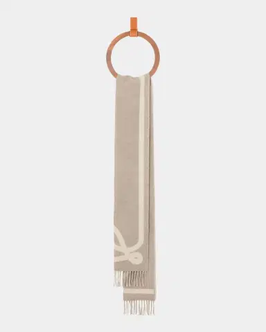Loewe Men's Logo Wool-Cashmere Jacquard Scarf | Thumbnail 6