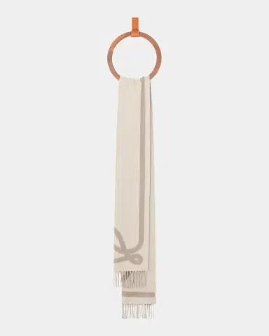 Loewe Men's Logo Wool-Cashmere Jacquard Scarf | Thumbnail 7