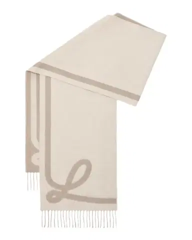 Loewe Men's Logo Wool-Cashmere Jacquard Scarf | Thumbnail 1