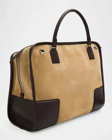 Loewe Men's Amazona 180 XL Suede Top Handle Bag | Thumbnail 3 Loewe Men's Amazona 180 XL Suede Top Handle Bag | Thumbnail 3