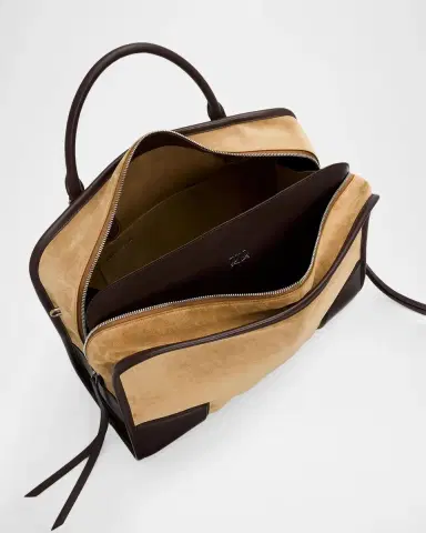 Loewe Men's Amazona 180 XL Suede Top Handle Bag | Thumbnail 4 Loewe Men's Amazona 180 XL Suede Top Handle Bag | Thumbnail 4