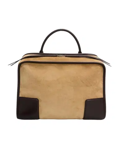 Loewe Men's Amazona 180 XL Suede Top Handle Bag | Thumbnail 1 Loewe Men's Amazona 180 XL Suede Top Handle Bag | Thumbnail 1