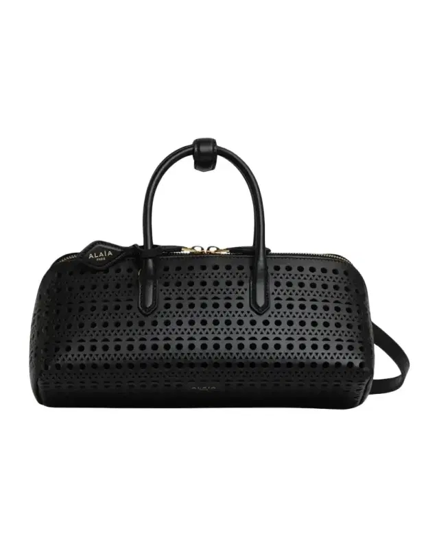 Alaïa Delta Small Perforated Leather Top-Handle Bag