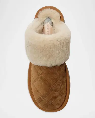 Burberry Flint Shearling-Lined Suede Slippers | Thumbnail 3 Burberry Flint Shearling-Lined Suede Slippers | Thumbnail 3